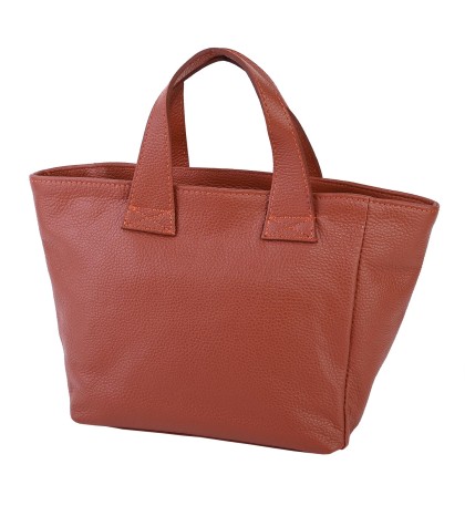 Дамска чанта от естествена кожа в кафяв цвят. Код: EK04