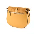 Дамска чанта от естествена кожа в жълт цвят. Код: EK08