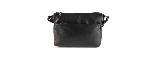Дамска чанта от естествена кожа в черен цвят. Код: EK11