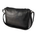 Дамска чанта от естествена кожа в черен цвят. Код: EK11