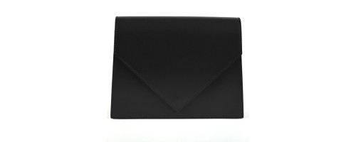 Елегантна дамска чанта от естествена кожа цвят черна. Код: EK12
