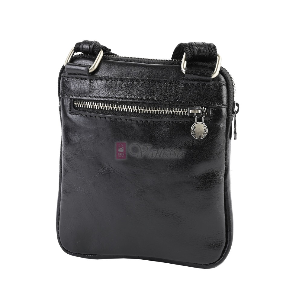 Мъжка чанта от естествена кожа в черен цвят. Код: EK37