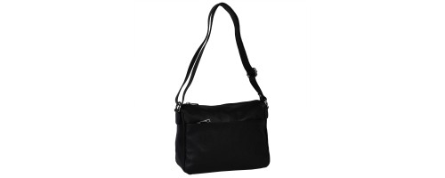 Дамска чанта от естествена кожа в черен цвят. Код: EK42
