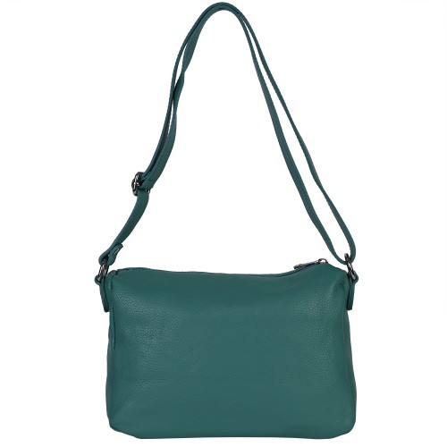Дамска чанта от естествена кожа в зелен цвят. Код: EK42