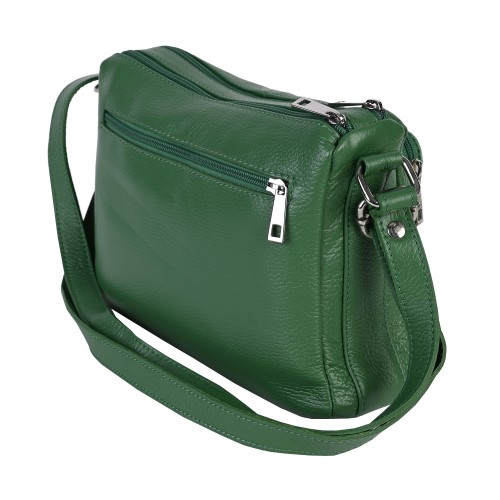 Ежедневна дамска чанта от естествена кожа в зелен цвят Код: EK48