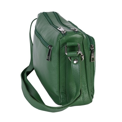 Ежедневна дамска чанта от естествена кожа в зелен цвят Код: EK48