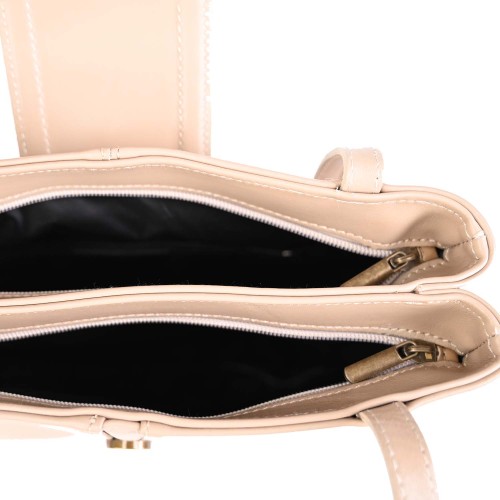 Дамска чанта в бежов цвят от естествена кожа Код: EK52