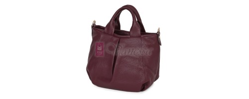 Дамска чанта, от естествена кожа, в цвят бордо Код: EK56