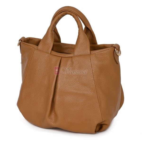 Дамска чанта, от естествена кожа, в кафяв цвят Код: EK56