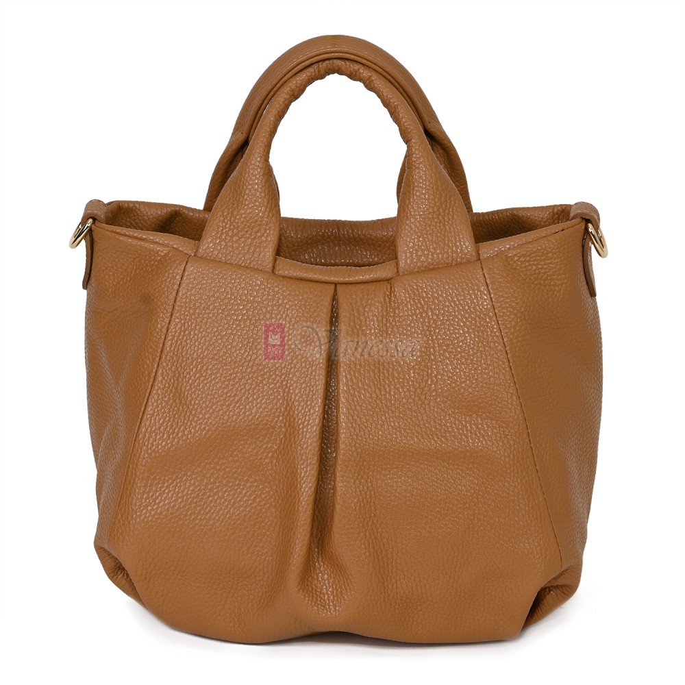 Дамска чанта, от естествена кожа, в кафяв цвят Код: EK56