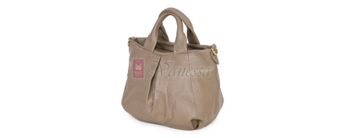 Дамска чанта, от естествена кожа, в тъмнобежов цвят Код: EK56