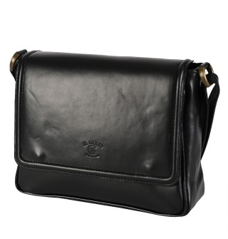 Дамска чанта от естествена кожа в черен цвят. Код: ЕК57