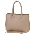Елегантна дамска чанта от естествена кожа, в бежов цвят Код: EK61-1