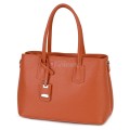Елегантна дамска чанта от естествена кожа, в оранжев цвят Код: EK61-1