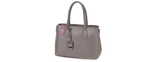 Елегантна дамска чанта от естествена кожа, в сив цвят Код: EK61-1
