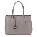 Елегантна дамска чанта от естествена кожа, в сив цвят Код: EK61-1