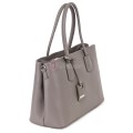 Елегантна дамска чанта от естествена кожа, в сив цвят Код: EK61-1