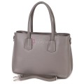 Елегантна дамска чанта от естествена кожа, в сив цвят Код: EK61-1