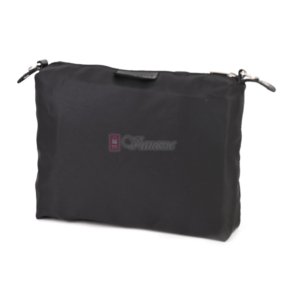 Голяма дамска чанта от естествена кожа и велур, в черен цвят. Код: EK62