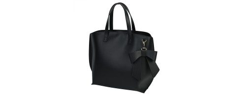 Голяма дамска чанта от естествена кожа в черен цвят Код: EK67