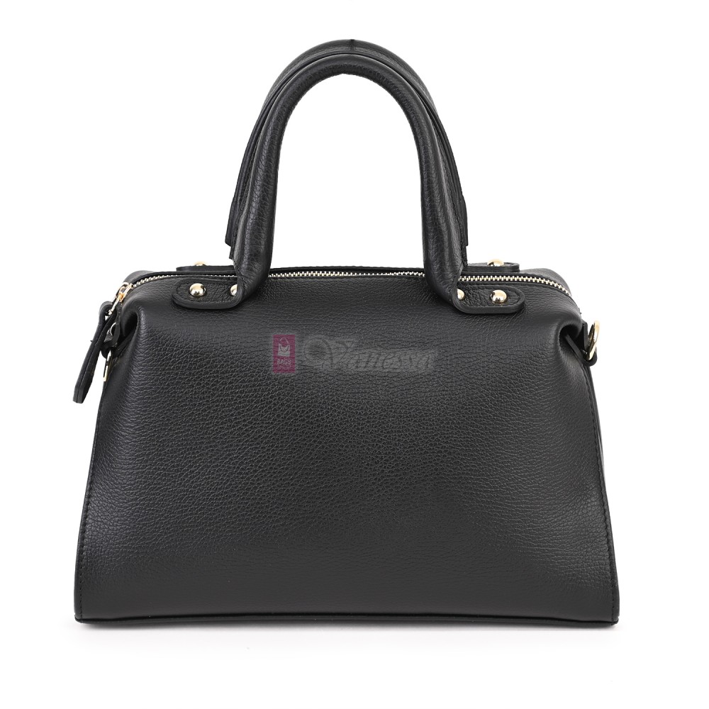 Малка дамска чанта от естествена кожа, в черен цвят Код: EKM65