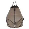 Дамска раница от естествена кожа, в тъмнобежов цвят. Код: EKR72