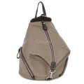 Дамска раница от естествена кожа, в тъмнобежов цвят. Код: EKR72