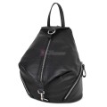 Дамска раница от естествена кожа, в черен цвят. Код: EKR72