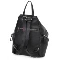 Дамска раница от естествена кожа, в черен цвят. Код: EKR72