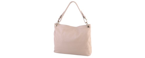 Голяма дамска чанта от естествена кожа в розов цвят. Код: EKT61