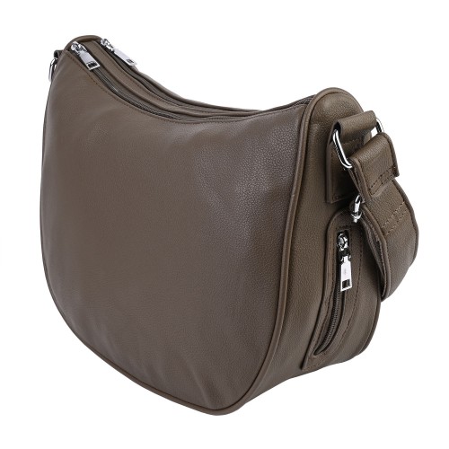 Дамска чанта от висококачествена еко кожа в бежов цвят Код: H306