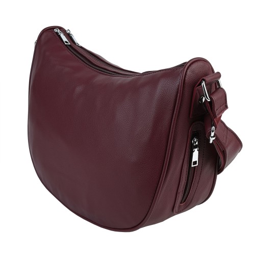 Дамска чанта от висококачествена еко кожа в цвят бордо Код: H306