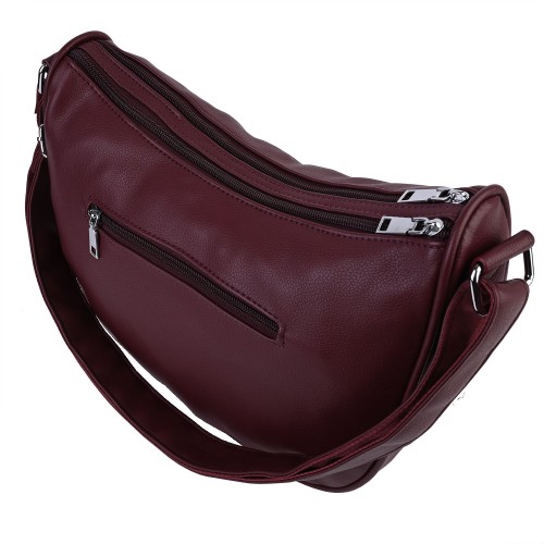 Дамска чанта от висококачествена еко кожа в цвят бордо Код: H306