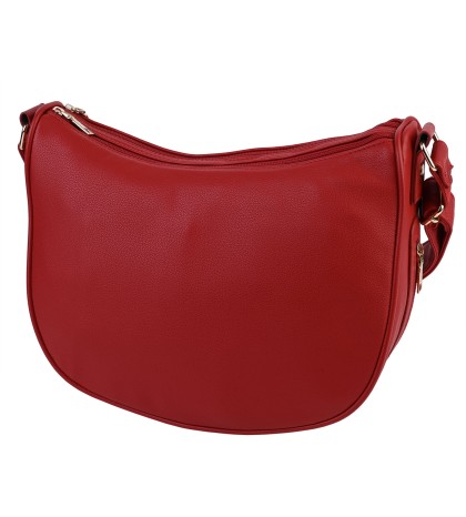 Дамска чанта от висококачествена еко кожа в червен цвят Код: H306