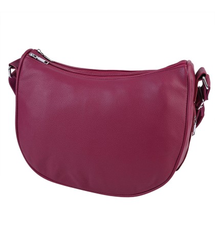 Дамска чанта от висококачествена еко кожа в цвят циклама Код: H306