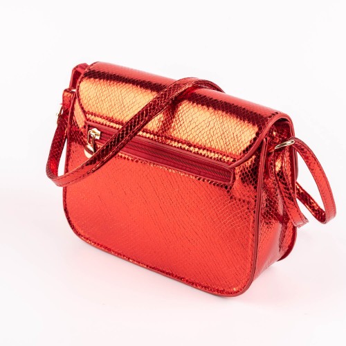 Дамска чанта през рамо еко кожа - червено. Код: H6817