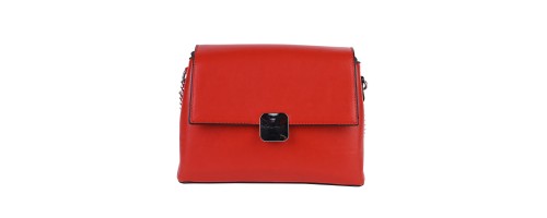 Дамска чанта през рамо от еко кожа  в червен цвят. Код: H7871
