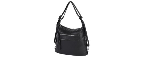  Дамска раница/чанта от еко кожа в черен цвят. Код: H89