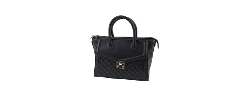 Малка дамска чанта от висококачествена еко кожа - цвят черен - Код: K007