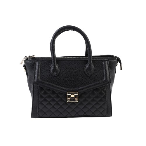 Малка дамска чанта от висококачествена еко кожа - цвят черен - Код: K007