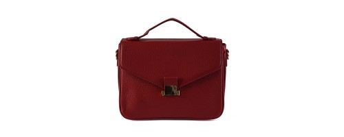Дамска чанта през рамо от еко кожа в червен цвят. Код: K7802