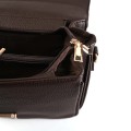 Дамска чанта през рамо от еко кожа в кафяв цвят. Код: K7802
