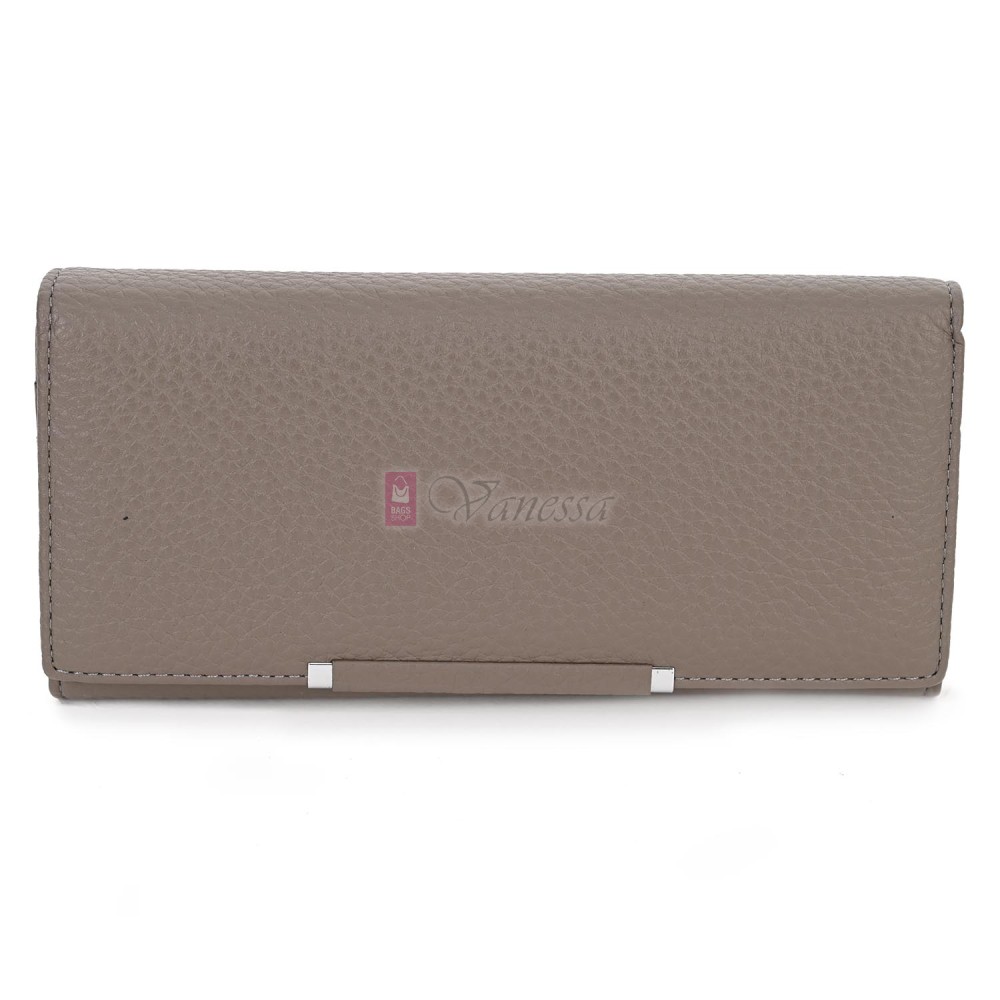 Голямо дамско портмоне от висококачествена еко кожа в бежов цвят. КОД: L2-38