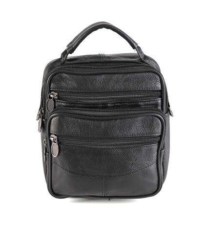 Мъжка чанта от естествена кожа в черен цвят. Код: M6253