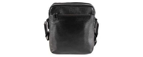 Мъжка чанта от естествена кожа в черен цвят. Код: M66308