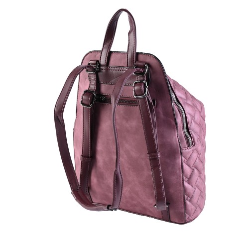 Дамска раница/чанта от еко кожа - бордо цвят. MC 155