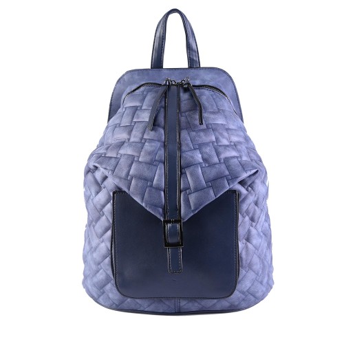 Дамска раница/чанта от еко кожа - син цвят. MC 155