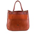 Ежедневна дамска чанта тип  торба от еко кожа в оранжев цвят Код: MC220
