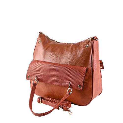 Ежедневна дамска чанта тип  торба от еко кожа в оранжев цвят Код: MC220