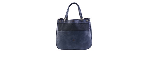 Ежедневна дамска чанта тип торба от еко кожа в тъмно син цвят. Код: MC220